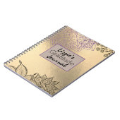 Elegant Mandala im Gold Dankesblatt Notizblock (Linke Seite)