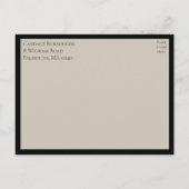 Elegant Mandala Indian Boho Black Brautparty Einladungspostkarte (Rückseite)