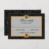 Elegant Mandala Indian Wedding RSVP (Vorne/Hinten)