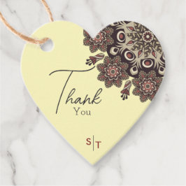 Elegant Mandala-Inspiriert Hochzeit Geschenkanhänger