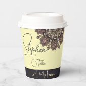 Elegant Mandala-Inspiriert Hochzeit Pappbecher (Vorderseite)