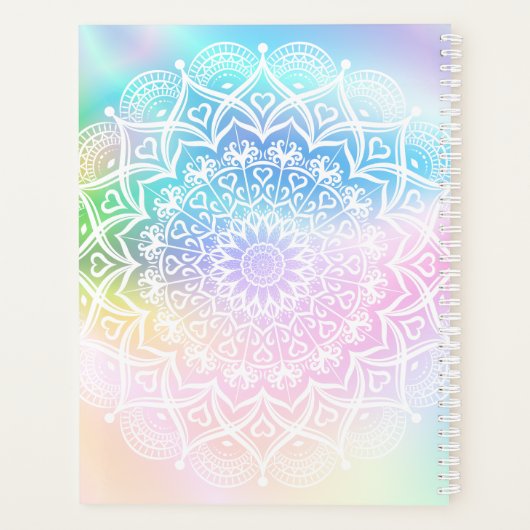 Elegant Mandala Iridescent Holographic Custom Planer (Rückseite)