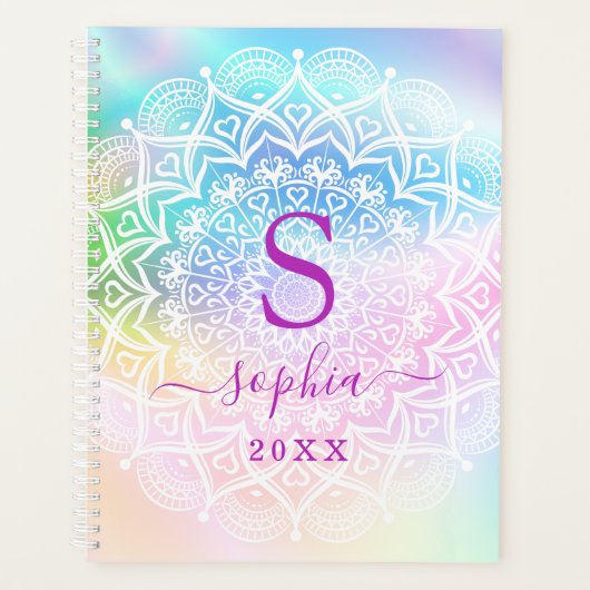 Elegant Mandala Iridescent Holographic Custom Planer (Vorderseite)