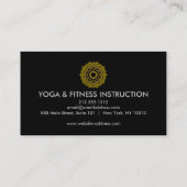 Elegant Mandala Lotus Blume Logo Yoga Instructor Visitenkarte (Rückseite)