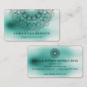 Elegant Mandala Lotus Blume Logo Yoga Instructor Visitenkarte (Vorne/Hinten)