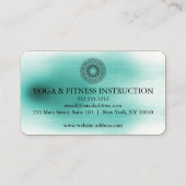 Elegant Mandala Lotus Blume Logo Yoga Instructor Visitenkarte (Rückseite)