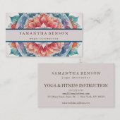Elegant Mandala Lotus Blume Logo Yoga Instructor Visitenkarte (Vorne/Hinten)