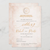 Elegant Mandala mit Lord Ganesh Indian Wedding Einladung (Vorne/Hinten)