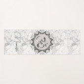 Elegant Mandala Om Namaste auf Marmor Yogamatte (Vorderseite (Horizontal))