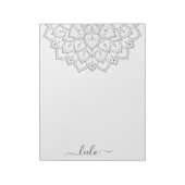 Elegant Mandala Personal Stationery Pad Notizblock (Rotiert)