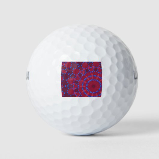 Elegant - MANDALA - PINK - RED Golfball (Vorderseite)
