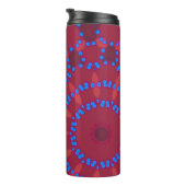 Elegant - MANDALA - PINK - RED Thermosbecher (Nach rechts gedreht)