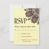 elegant Mandala RSVP Karte (Vorderseite)