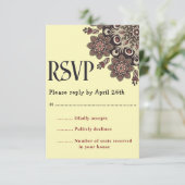 elegant Mandala RSVP Karte (Stehend Vorderseite)