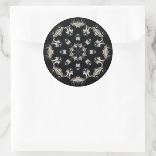 elegant Mandala Runder Aufkleber (Tasche)