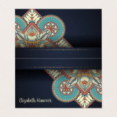 elegant Mandala Visitenkarten (Außenseite Aufgefaltet)