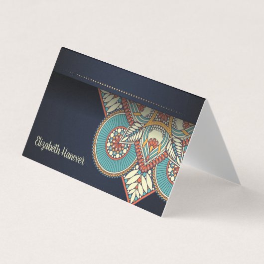 elegant Mandala Visitenkarten (Vorderseite)