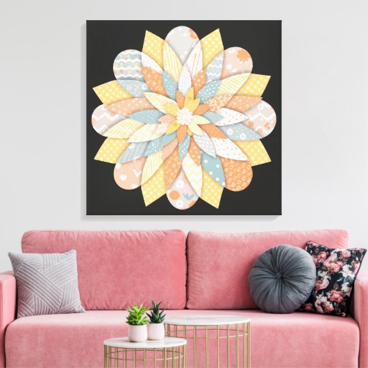 Elegant Mandala Wall Art | Sacred Geometric Boho  Leinwanddruck (Insitu (Wohnzimmer))