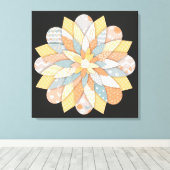 Elegant Mandala Wall Art | Sacred Geometric Boho  Leinwanddruck (Insitu (Holzboden))