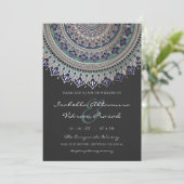Elegant Mandala Wedding Einladungen (Stehend Vorderseite)
