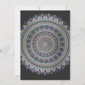 Elegant Mandala Wedding Einladungen (Rückseite)