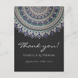 Elegant Mandala Wedding Vielen Dank Postkarten
