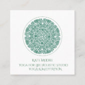 Elegant Mandala Yoga Symbol der Universe Holistic Quadratische Visitenkarte (Vorderseite)