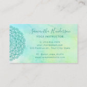 Elegant Mandla Blume Yoga Visitenkarte (Rückseite)