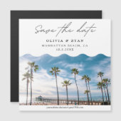 Elegant Manhattan Beach Save the Date Magnet (Vorne/Hinten)