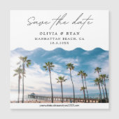 Elegant Manhattan Beach Save the Date Magnet (Vorderseite)