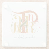 Elegant Manuscript Thanks Autumn Fall Foliage Glasuntersetzer (Rückseite)