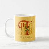 Elegant Manuscript Thanks Autumn Fall Foliage Kaffeetasse (Links)