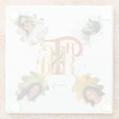 Elegant Manuscript Thanks Autumn Foliage Photos Glasuntersetzer (Rückseite)