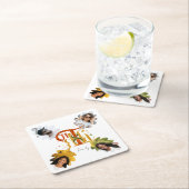 Elegant Manuscript Thanks Autumn Foliage Photos Rechteckiger Pappuntersetzer (Vor Ort)