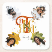 Elegant Manuscript Thanks Autumn Foliage Photos  Rechteckiger Pappuntersetzer (Vorderseite)