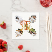 Elegant Manuscript Thanks Autumn Foliage Photos  Serviette (Beispiel)