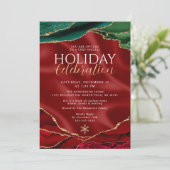 Elegant Marble Agate Einladung (Stehend Vorderseite)