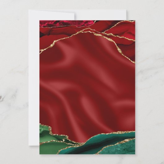 Elegant Marble Agate Einladung (Rückseite)