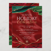 Elegant Marble Agate Einladung (Vorne/Hinten)