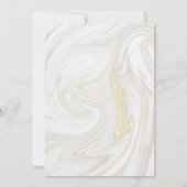 Elegant Marble Agate Signature Script Wedding Einladung (Rückseite)