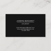 Elegant Marble Black and White Event Planner Visitenkarte (Rückseite)