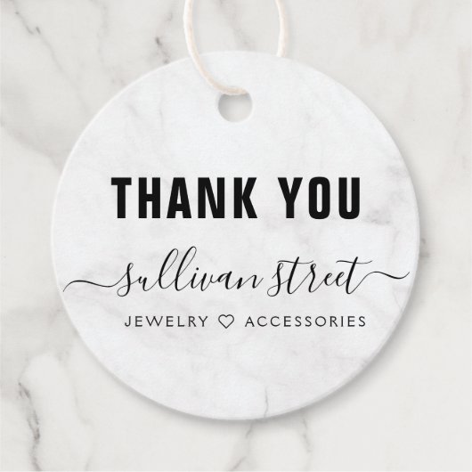 Elegant Marble Bracelet Vielen Dank Tag Geschenkanhänger (Vorderseite)