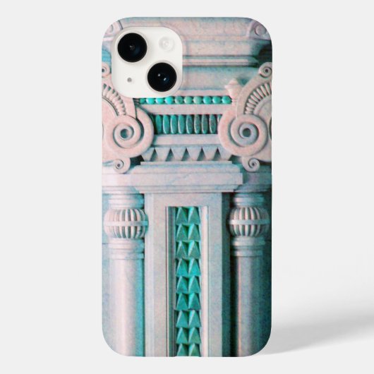 ELEGANT MARBLE COLUMN, PINK BLUE INNENDESIGN Case-Mate iPhone HÜLLE (Rückseite)