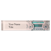 ELEGANT MARBLE COLUMN, PINK BLUE INNENDESIGN NAMENSPLAKETTE (Vorderseite)