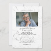 Elegant Marble | Foto zur Beerdigung Einladung (Vorderseite)