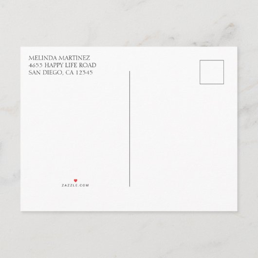 Elegant Marble Gold Baby Taufe Postcard Einladung (Rückseite)