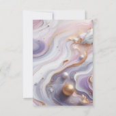 Elegant Marble & Gold Wedding Invitation Einladung (Rückseite)
