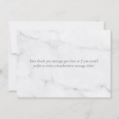 Elegant Marble Green Blätter Vielen Dank Dankeskarte (Rückseite)