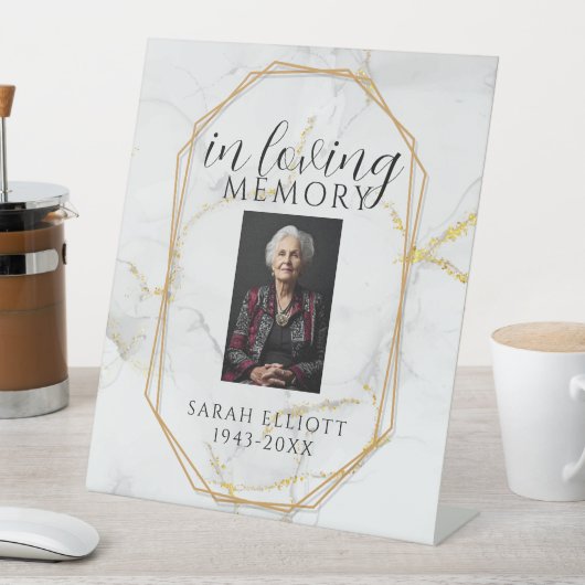 Elegant Marble In Loving Memory Template | Persona Sockelschild (In Situ)