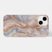 Elegant Marble iPhone14 Case with Gold Veins  iPhone Hülle (Rückseite (Horizontal))